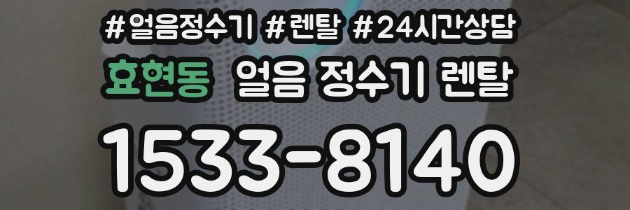 효현동 얼음 정수기 렌탈