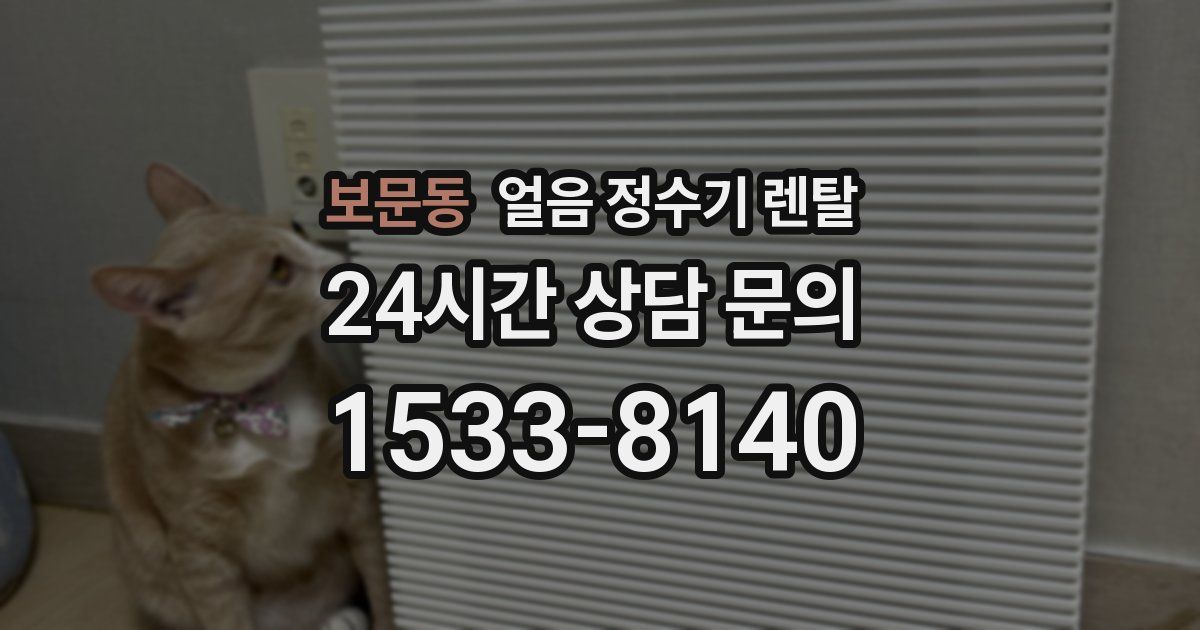 보문동 얼음 정수기 렌탈