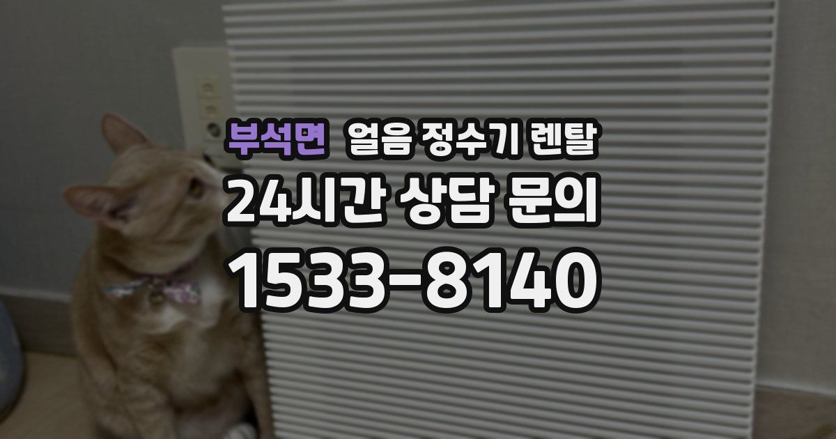 부석면 얼음 정수기 렌탈