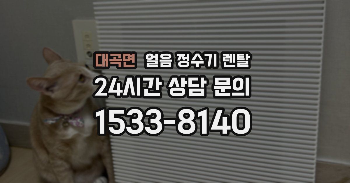 대곡면 얼음 정수기 렌탈