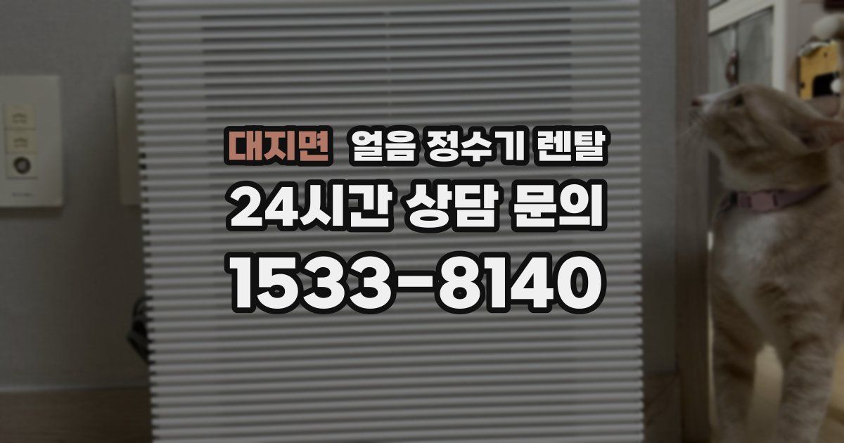 대지면 얼음 정수기 렌탈