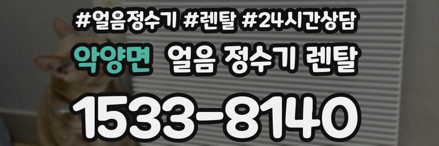 악양면 얼음 정수기 렌탈