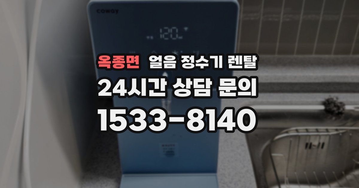 옥종면 얼음 정수기 렌탈