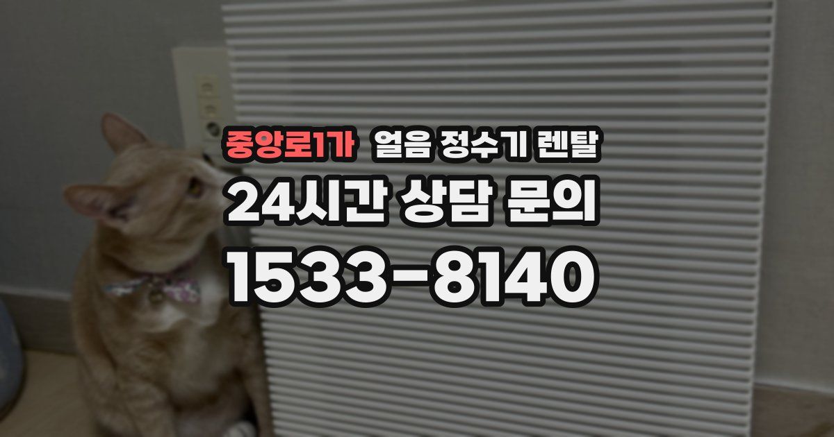 중앙로1가 얼음 정수기 렌탈