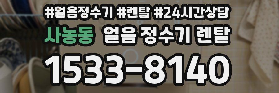 사농동 얼음 정수기 렌탈