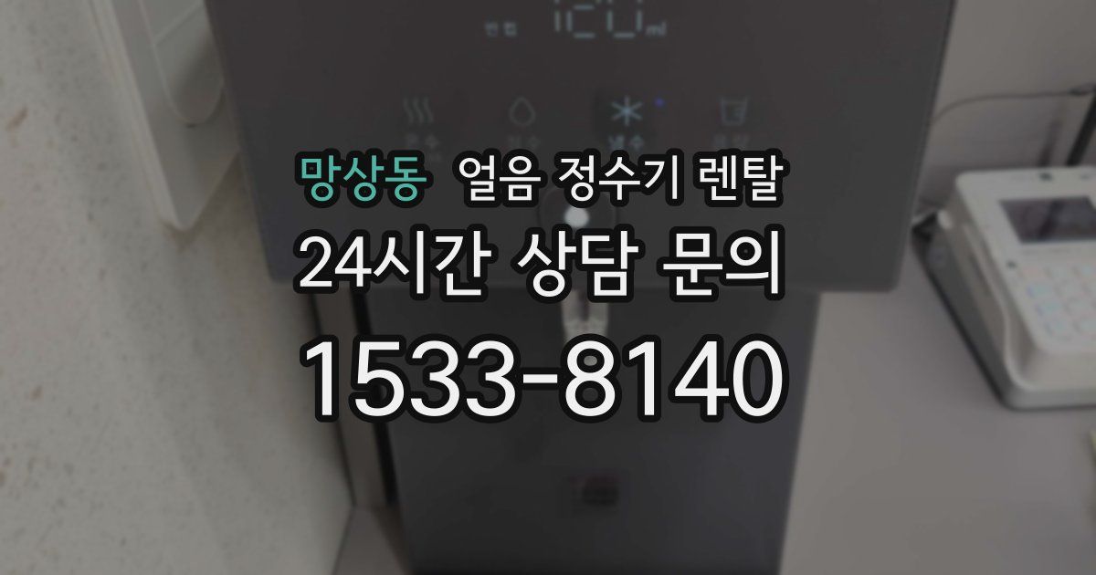 망상동 얼음 정수기 렌탈