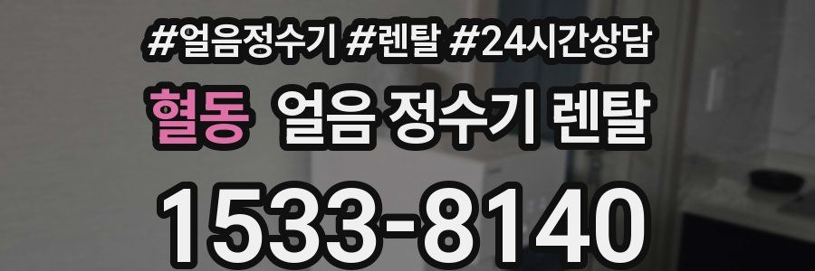 혈동 얼음 정수기 렌탈