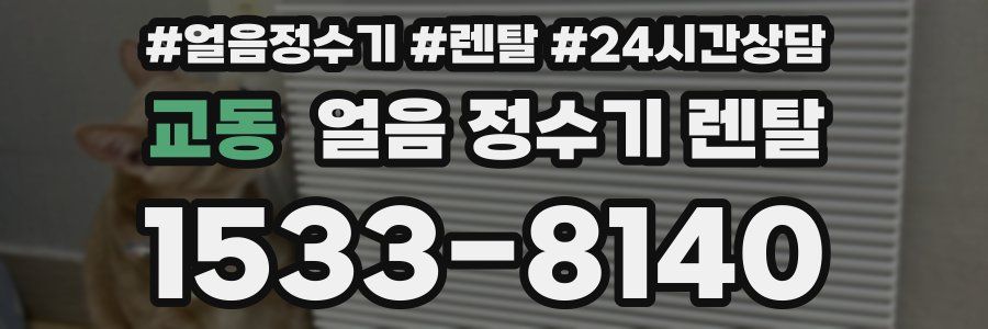 교동 얼음 정수기 렌탈