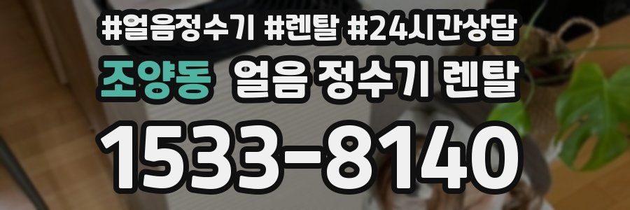 조양동 얼음 정수기 렌탈