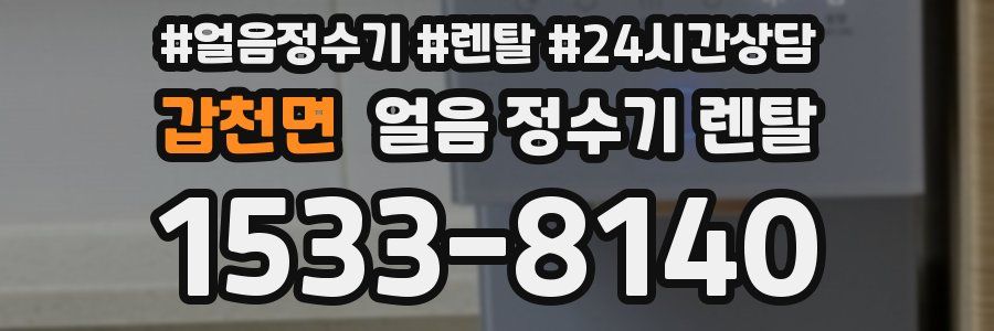 갑천면 얼음 정수기 렌탈