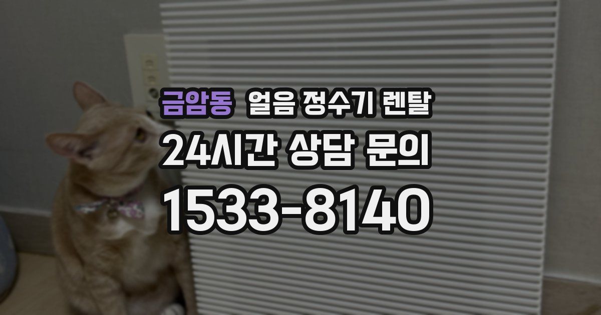 금암동 얼음 정수기 렌탈