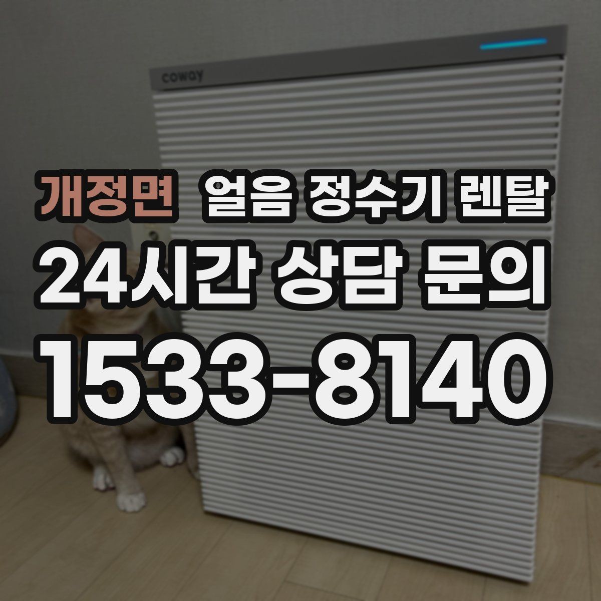 개정면 얼음 정수기 렌탈 텀블러에 얼음 받기 편한 출수구 높이