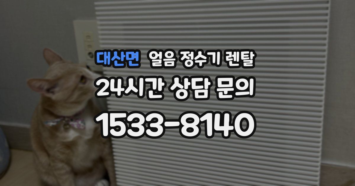 대산면 얼음 정수기 렌탈