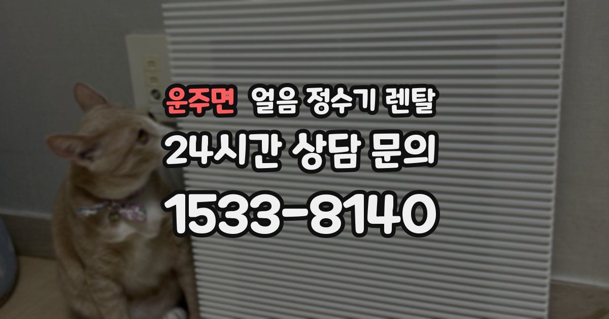 운주면 얼음 정수기 렌탈