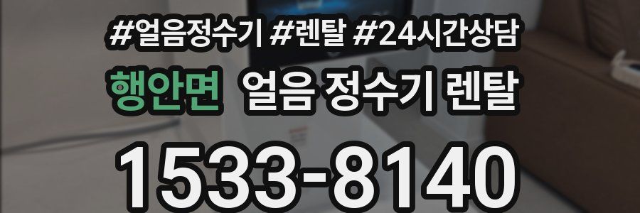 행안면 얼음 정수기 렌탈