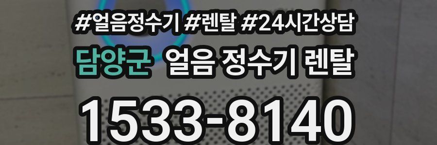 담양군 얼음 정수기 렌탈