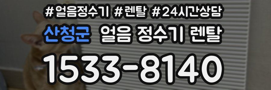 산청군 얼음 정수기 렌탈