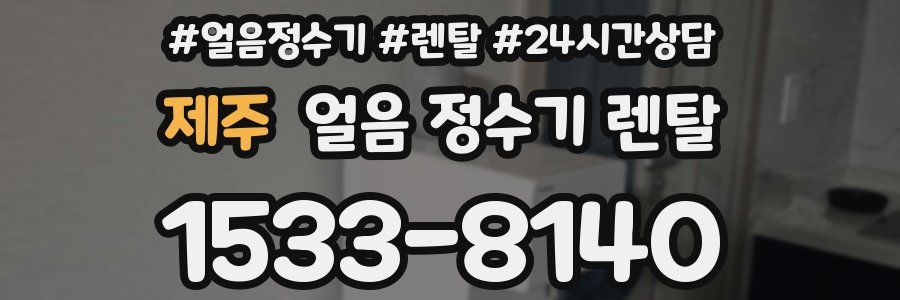 제주 얼음 정수기 렌탈