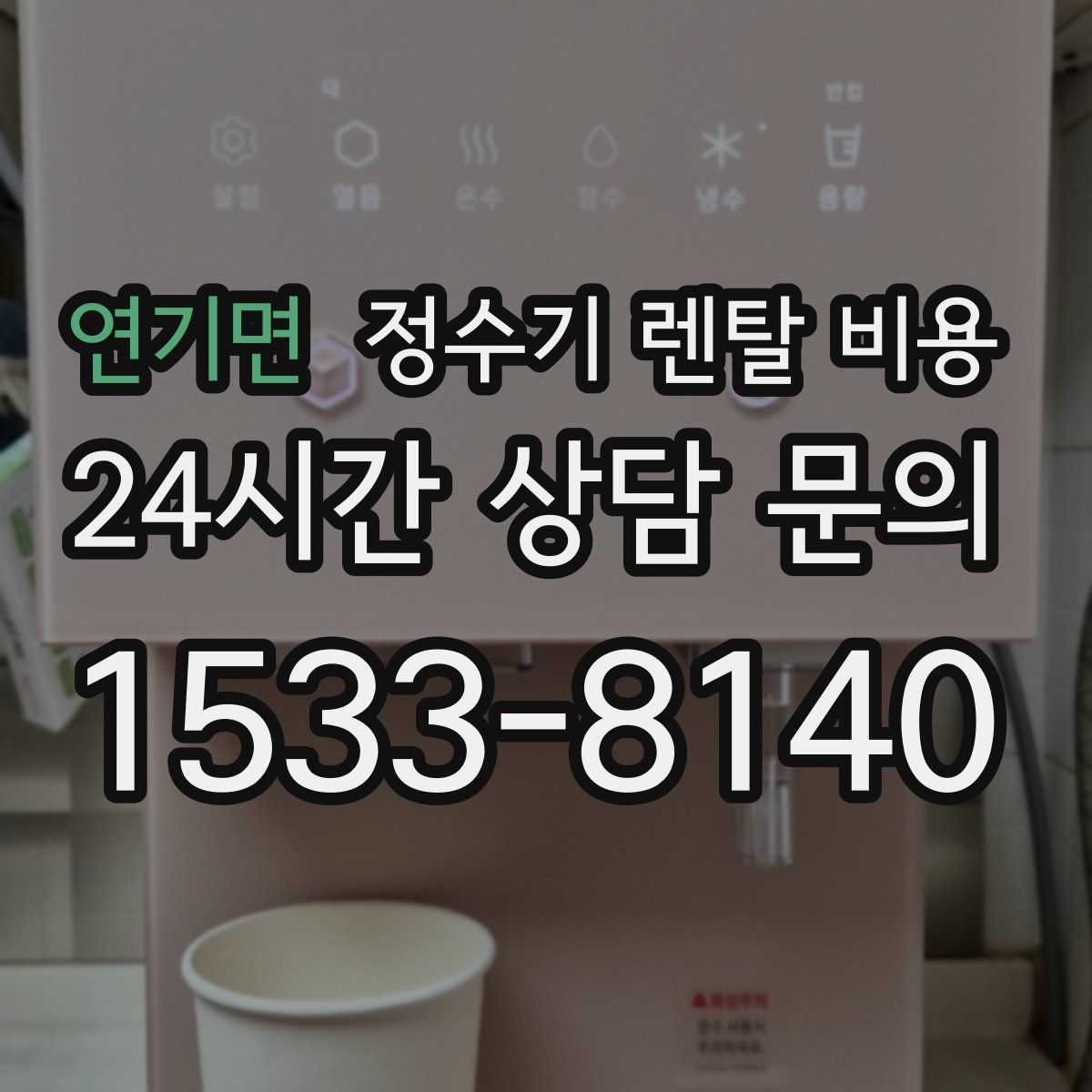연기면 정수기 렌탈 비용