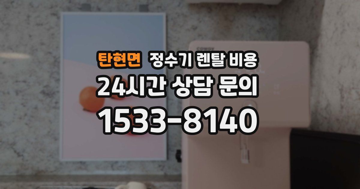 탄현면 정수기 렌탈 비용