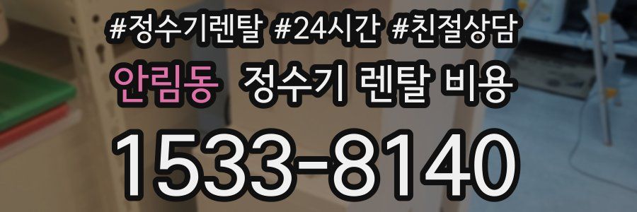 안림동 정수기 렌탈 비용