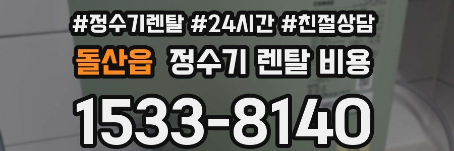 돌산읍 정수기 렌탈 비용
