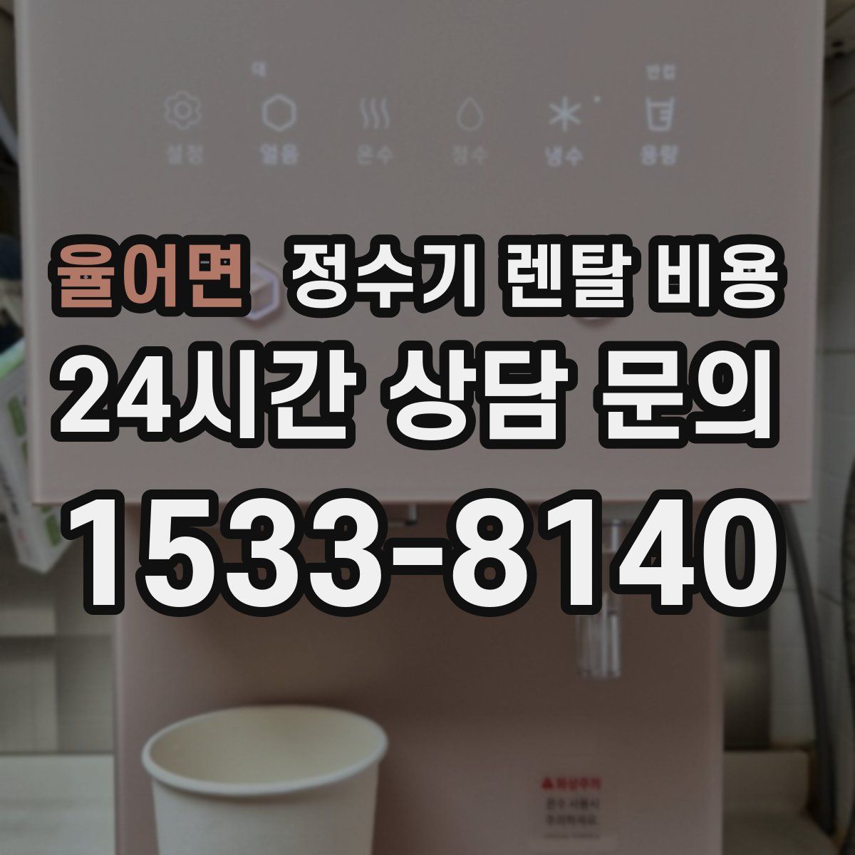 율어면 정수기 렌탈 비용