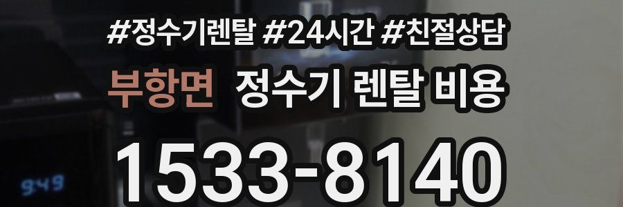 부항면 정수기 렌탈 비용