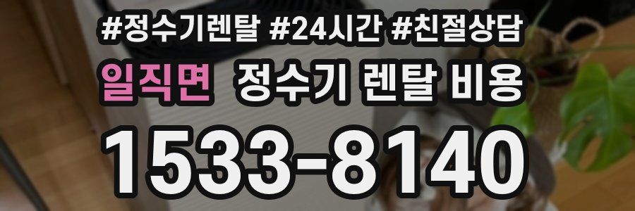 일직면 정수기 렌탈 비용