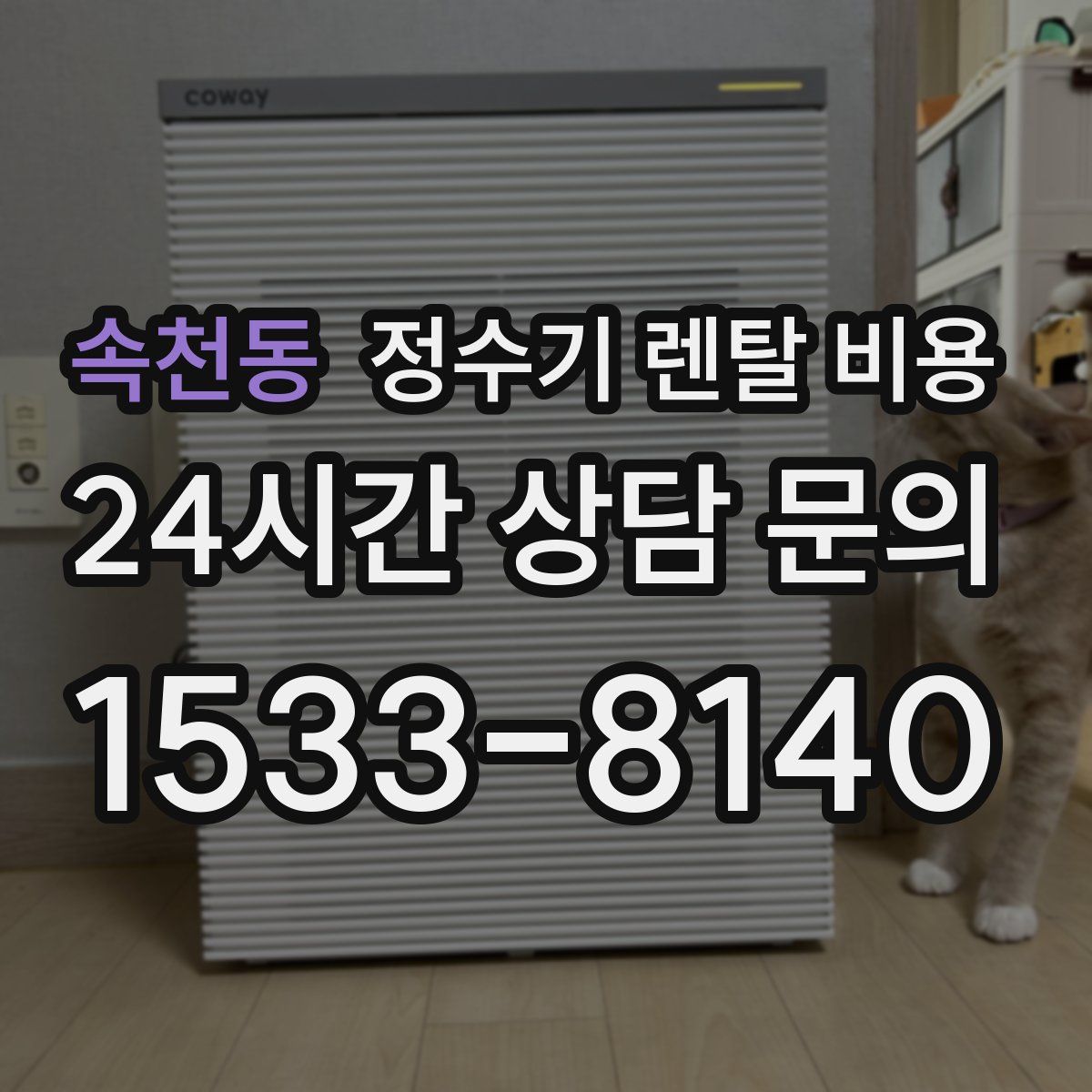 속천동 정수기 렌탈 비용