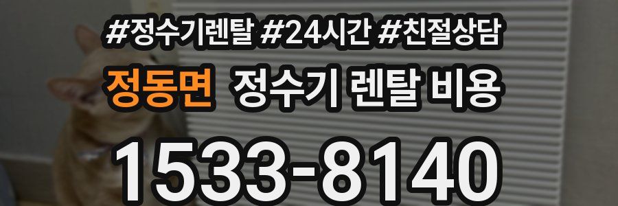 정동면 정수기 렌탈 비용