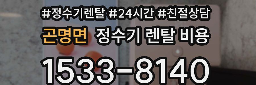 곤명면 정수기 렌탈 비용