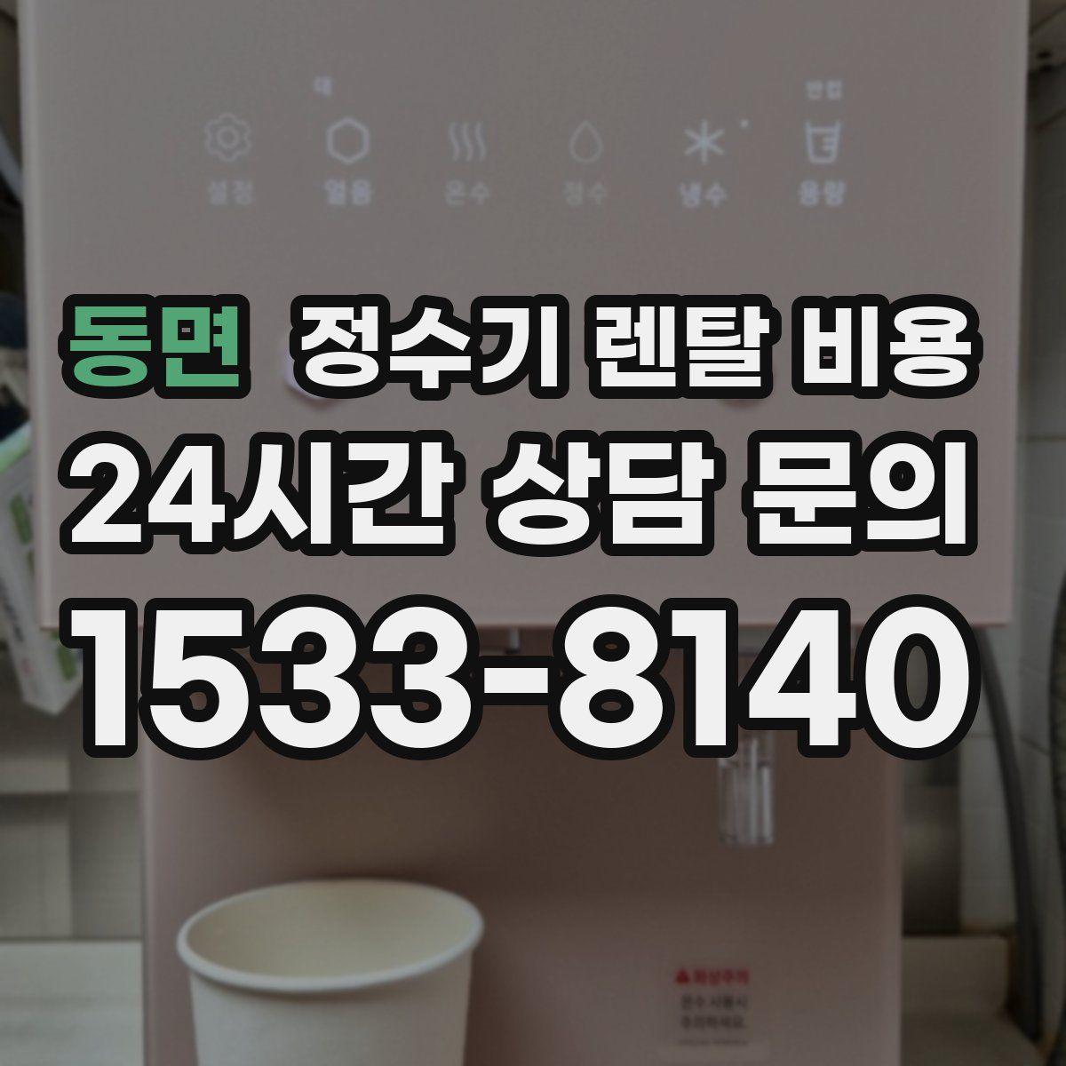동면 정수기 렌탈 비용