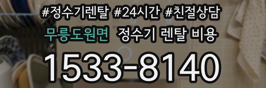 무릉도원면 정수기 렌탈 비용