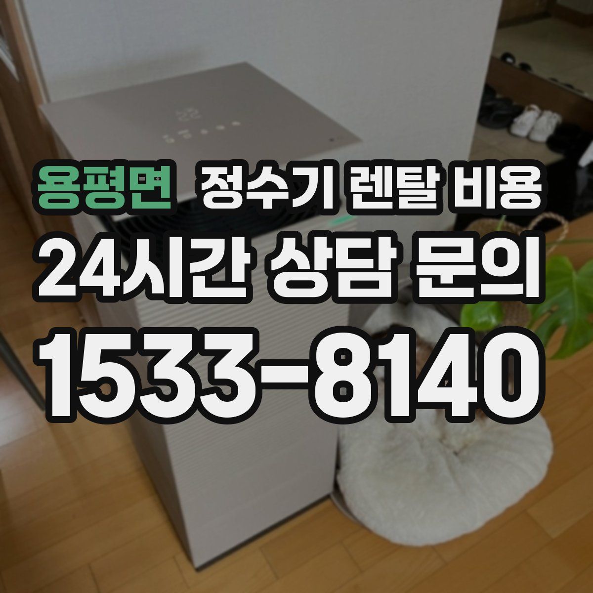 용평면 정수기 렌탈 비용