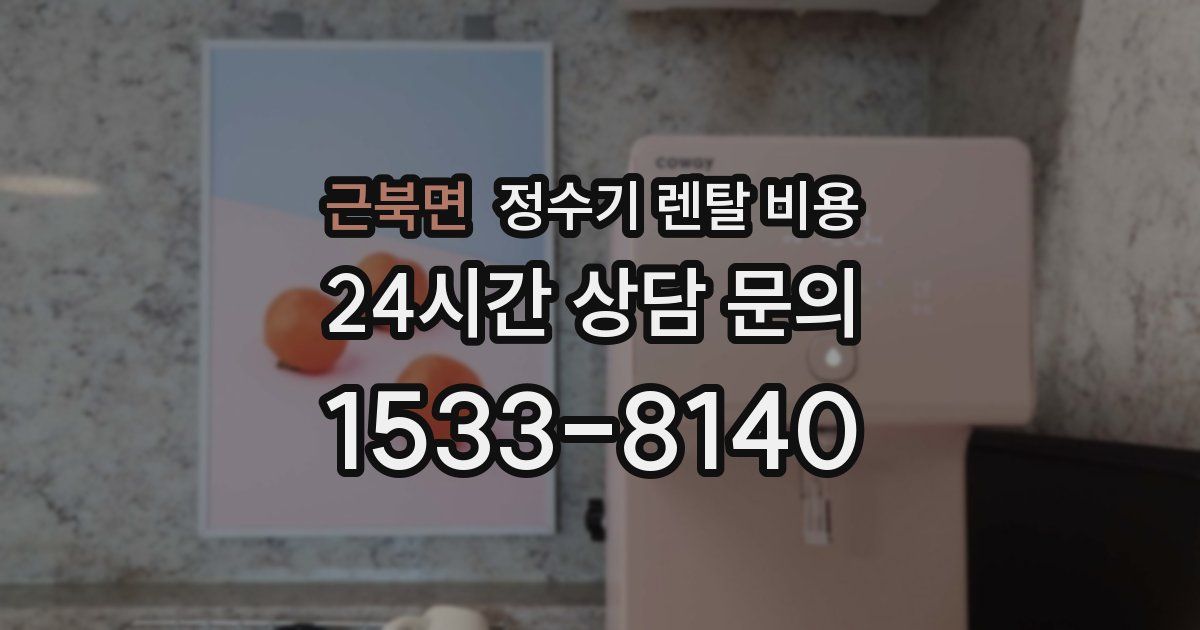 근북면 정수기 렌탈 비용