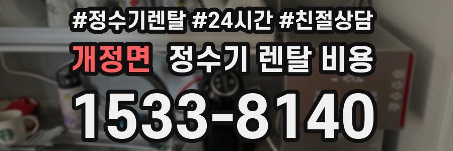 개정면 정수기 렌탈 비용