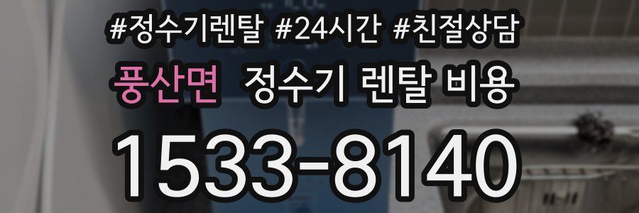 풍산면 정수기 렌탈 비용