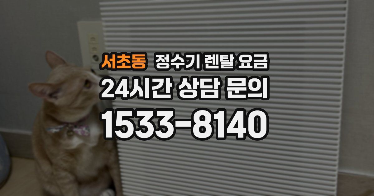 서초동 정수기 렌탈 요금