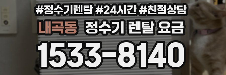 내곡동 정수기 렌탈 요금