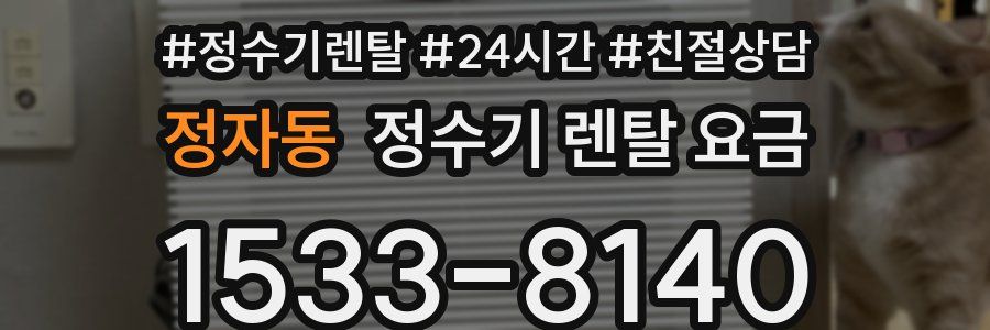 정자동 정수기 렌탈 요금