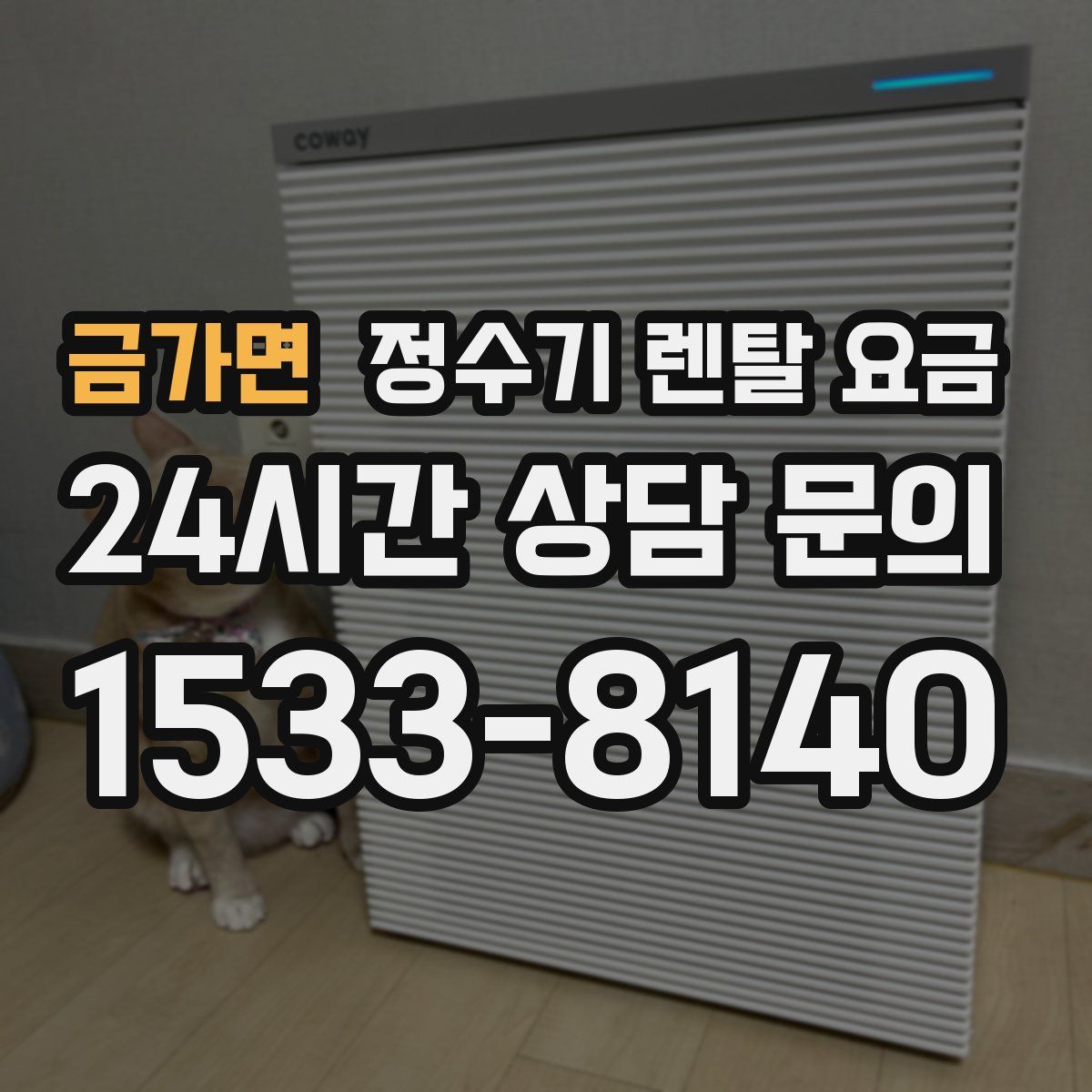 금가면 정수기 렌탈 요금