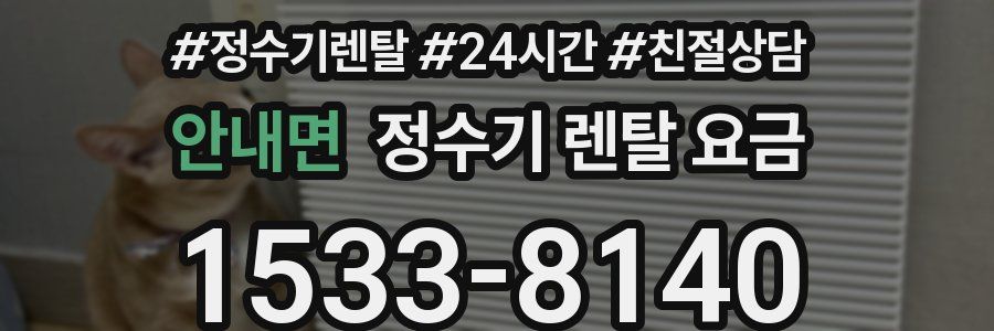 안내면 정수기 렌탈 요금