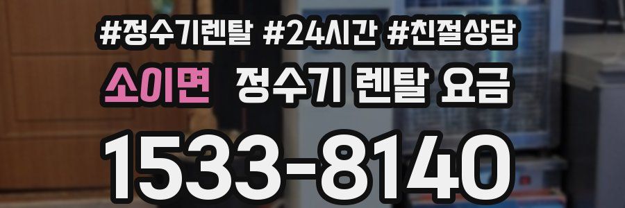 소이면 정수기 렌탈 요금