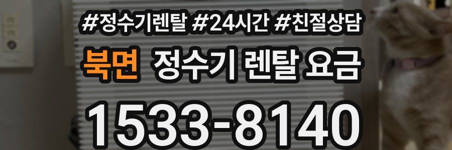 북면 정수기 렌탈 요금