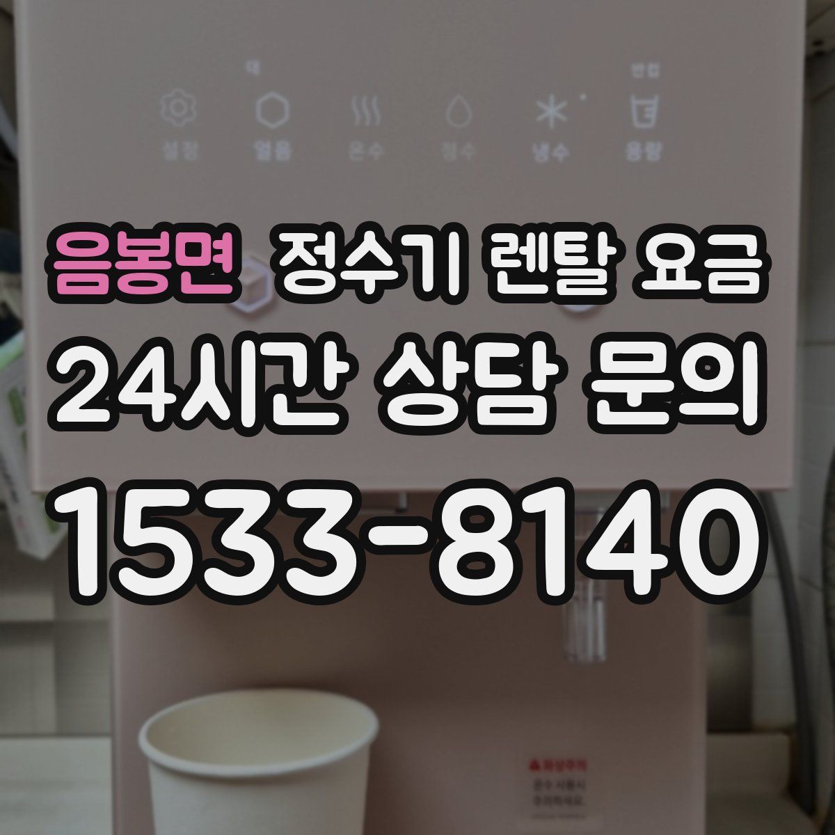 음봉면 정수기 렌탈 요금