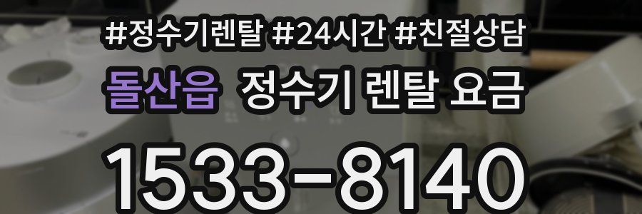 돌산읍 정수기 렌탈 요금