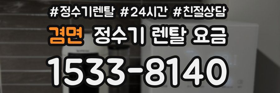 겸면 정수기 렌탈 요금