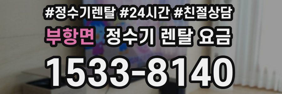 부항면 정수기 렌탈 요금