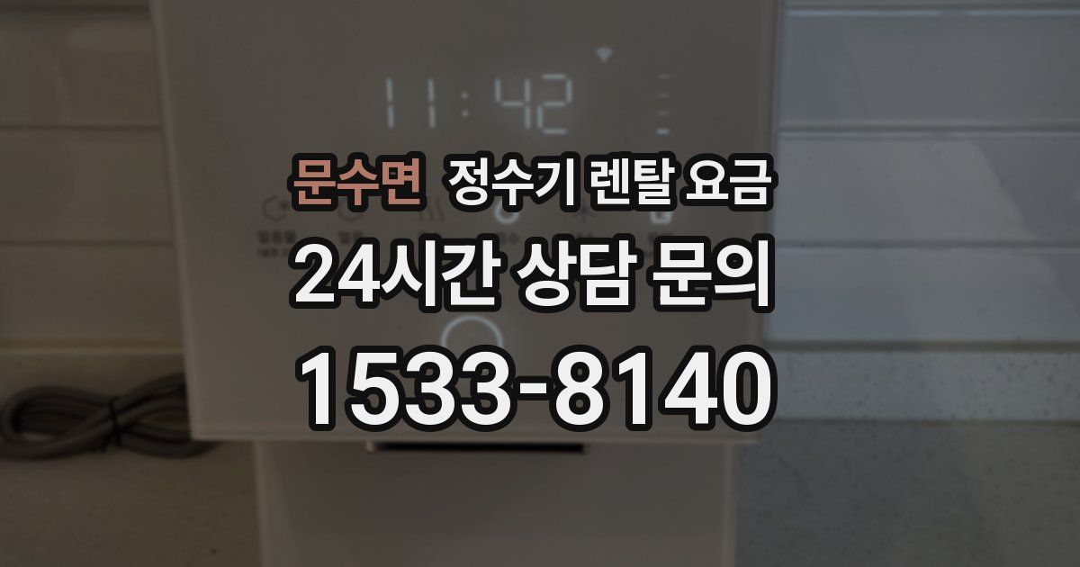 문수면 정수기 렌탈 요금
